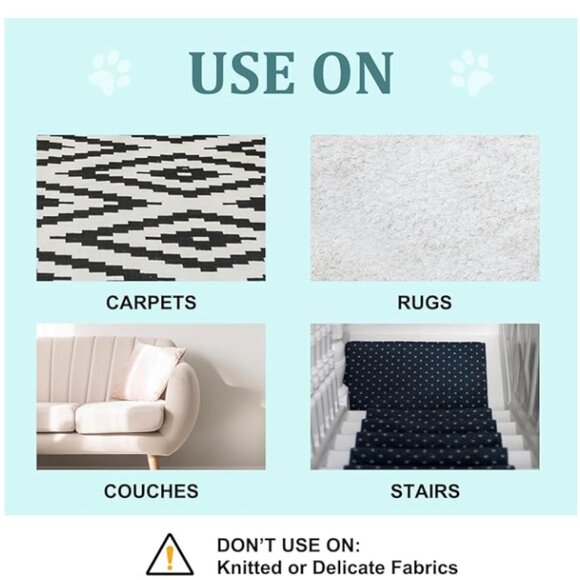 Large Metal Carpet Rake Pet Hair Removal Tool  58” Handle Thicker Poles 12” Wide - Picture 5 of 5